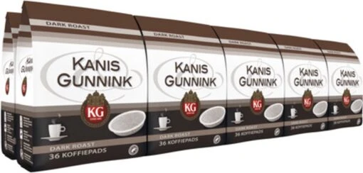 Kanis & Gunnink Dark Roast Koffiepads - 10 X 36 Pads -Koffiebenodigdheden Winkel