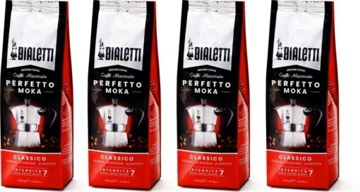 Bialetti Moka Classico Gemalen Koffie - 4 X 250 Gram -Koffiebenodigdheden Winkel