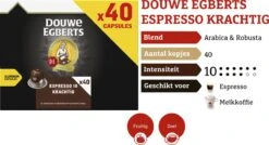 Douwe Egberts Espresso Krachtig (10) - 5 X 40 Koffiecups -Koffiebenodigdheden Winkel 1200x653