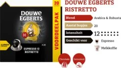 Douwe Egberts Espresso Ristretto (12) - 10 X 20 Koffiecups -Koffiebenodigdheden Winkel 1200x681 1