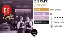 Douwe Egberts D.E Café Lungo Koffiecups - Intesiteit 8/12 - 10 X 20 Capsules -Koffiebenodigdheden Winkel 1200x685 1