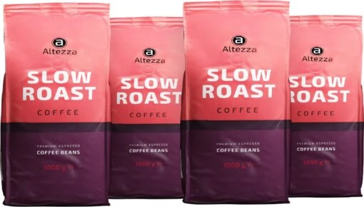 Altezza - Slow Roast - Koffiebonen - Espresso Koffiebonen - Ook Geschikt Voor Lungo Koffie - Arabica En Robusta - 4 X 1kg -Koffiebenodigdheden Winkel 1200x685 2