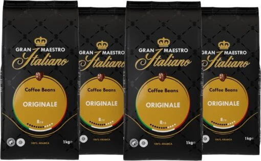 Gran Maestro Italiano - Orginale - Koffiebonen - Bonen Voor Espresso En Lungo - Arabica – 4 X 1kg -Koffiebenodigdheden Winkel