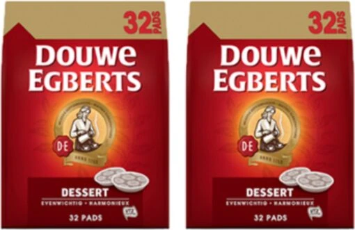 2x Douwe Egberts - Dessert Koffie Pads - 32 Stuks -Koffiebenodigdheden Winkel