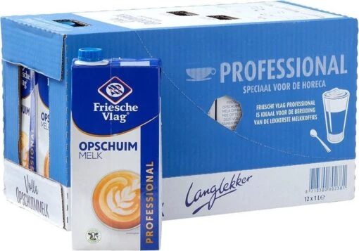 Friesche Vlag Volle Opschuimmelk - 12 X 1 Liter -Koffiebenodigdheden Winkel