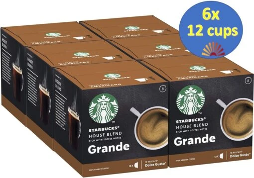 Starbucks By Dolce Gusto House Blend Medium Roast Capsules - 6x12 Cups = 72koffiecups -Koffiebenodigdheden Winkel