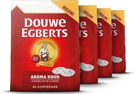 Douwe Egberts Aroma Rood Koffiepads - Voor In Je Senseo® Machine - 4 X 36 Pads -Koffiebenodigdheden Winkel