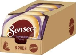 Senseo Cappuccino Choco Koffiepads - 2/9 Intensiteit - 4 X 8 Pads -Koffiebenodigdheden Winkel 1200x863