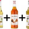 Monin Koffiesiroop VOORDEELPACK Vanille 25cl + Hazelnut 25cl + Caramel 25cl Set 3 Flessen -Koffiebenodigdheden Winkel 1200x926