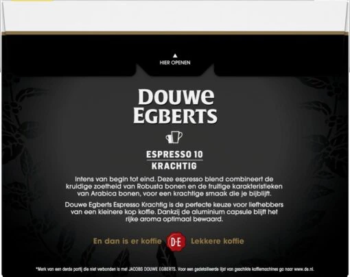 Douwe Egberts Espresso Krachtig (10) - 5 X 40 Koffiecups -Koffiebenodigdheden Winkel