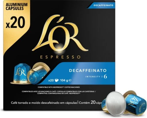 L'OR Espresso Decaffeinato (6) - 10 X 20 Koffiecups -Koffiebenodigdheden Winkel 1200x968 1