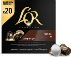 L'OR Espresso Forza Koffiecups - Intensiteit 9/12 - 10 X 20 Capsules -Koffiebenodigdheden Winkel 1200x968