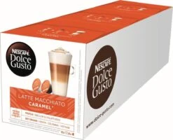 Nescafé Dolce Gusto Caramel Macchiato Capsules - 48 Koffiecups -Koffiebenodigdheden Winkel 1200x970 1