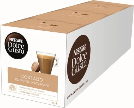 Nescafé Dolce Gusto Cortado Espresso Macchiato Capsules - 48 Koffiecups -Koffiebenodigdheden Winkel