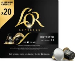 L'OR Espresso Ristretto Koffiecups - Intensiteit 11/12 - 10 X 20 Capsules -Koffiebenodigdheden Winkel 1200x975