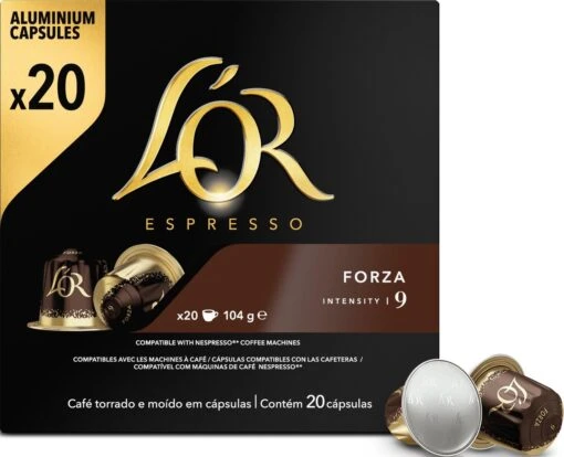 L'OR Espresso Forza Koffiecups - Intensiteit 9/12 - 10 X 20 Capsules -Koffiebenodigdheden Winkel 1200x975 4