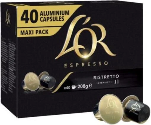 L'OR Espresso Ristretto 40 Stuks -Koffiebenodigdheden Winkel