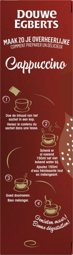 Douwe Egberts Verwenkoffie Cappuccino Oploskoffie - 5 X 10 Zakjes -Koffiebenodigdheden Winkel 343x1200