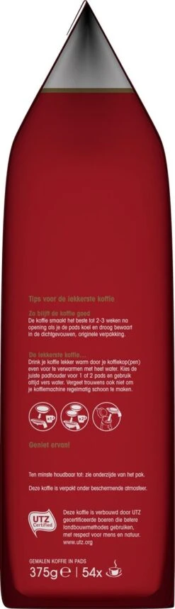 Douwe Egberts Aroma Rood Koffiepads - 4 X 54 Pads -Koffiebenodigdheden Winkel 345x1200