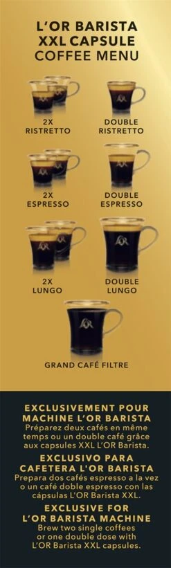 L'OR BARISTA XXL Ristretto (11) - 5 X 10 Koffiecups -Koffiebenodigdheden Winkel 361x1200 5