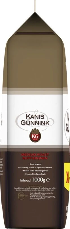 Kanis & Gunnink Medium Roast Koffiebonen - 4 X 1000 Gram - Voordeelverpakking -Koffiebenodigdheden Winkel 369x1200