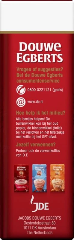 Douwe Egberts Aroma Rood Filterkoffie - 24 X 250 Gram -Koffiebenodigdheden Winkel 373x1200 1