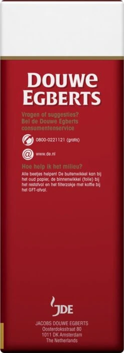 Douwe Egberts Aroma Rood Grove Maling Filterkoffie - 6 X 500 Gram -Koffiebenodigdheden Winkel 421x1200 1