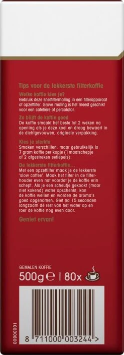 Douwe Egberts Aroma Rood Filterkoffie - 15 X 500 Gram -Koffiebenodigdheden Winkel 421x1200 2