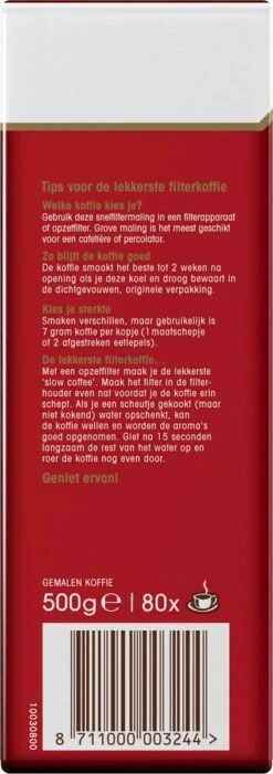 Douwe Egberts Aroma Rood Filterkoffie - Dubbelpak 6 X 1000 Gram -Koffiebenodigdheden Winkel 423x1200