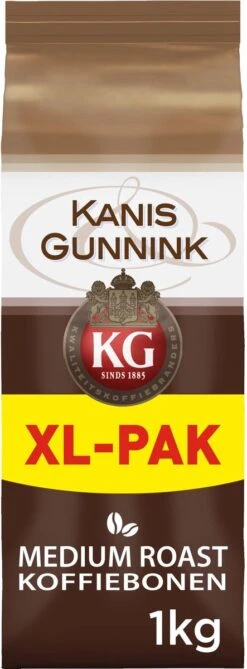 Kanis & Gunnink Medium Roast Koffiebonen - 4 X 1000 Gram - Voordeelverpakking -Koffiebenodigdheden Winkel 443x1200