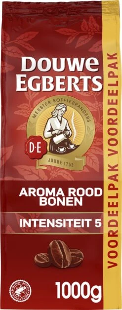 Douwe Egberts Aroma Rood Koffiebonen - 4 X 1000 Gram - Extra Grote Verpakking -Koffiebenodigdheden Winkel 472x1200