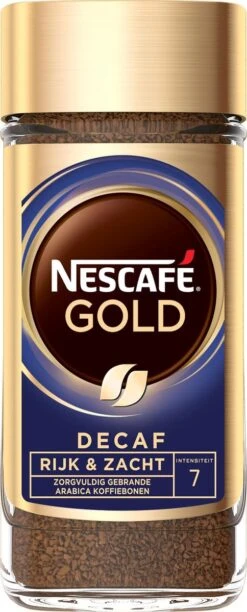 Nescafé Gold Decafé Oploskoffie - 6 Potten à 100 Gram -Koffiebenodigdheden Winkel 484x1200 1