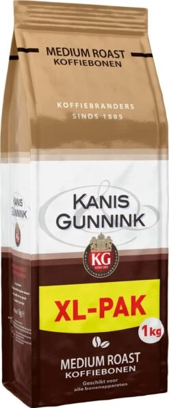 Kanis & Gunnink Medium Roast Koffiebonen - 4 X 1000 Gram - Voordeelverpakking -Koffiebenodigdheden Winkel 497x1200