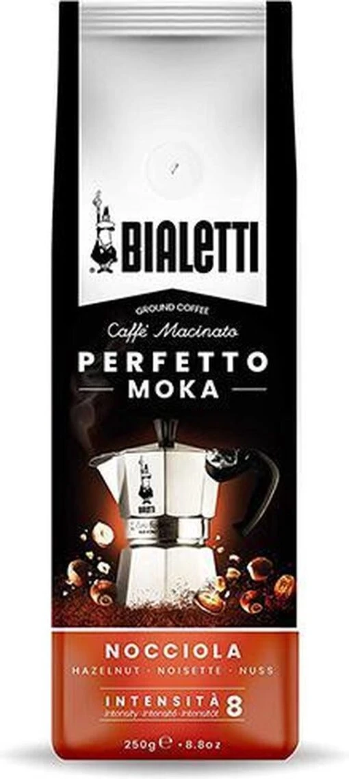 Bialetti Perfetto Moka Gemalen Koffie Proefpakket - 4 X 250 Gram - Classico, Intenso, Delicato En Nocciola -Koffiebenodigdheden Winkel