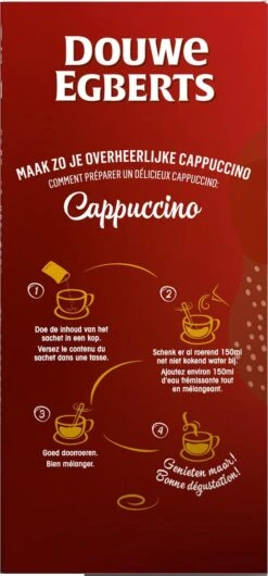 Douwe Egberts Verwenkoffie Cappuccino Oploskoffie - 5 X 10 Zakjes -Koffiebenodigdheden Winkel 559x1200