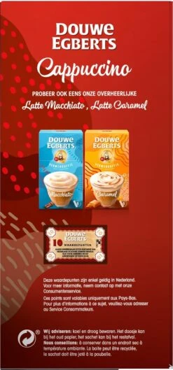 Douwe Egberts Verwenkoffie Cappuccino Oploskoffie - 5 X 10 Zakjes -Koffiebenodigdheden Winkel 560x1200