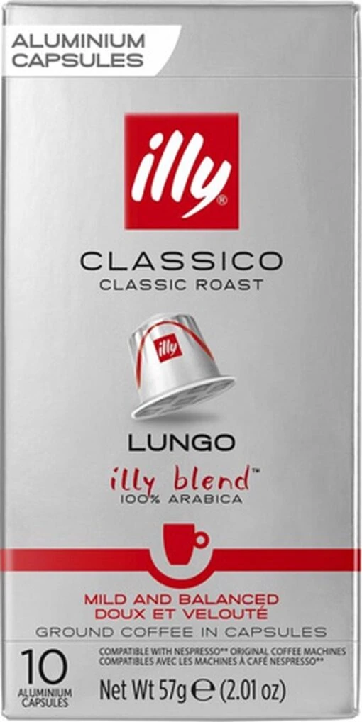 Illy Lungo Classico Koffiecups - Intensiteit 5/9 - 10 X 10 Capsules -Koffiebenodigdheden Winkel 601x1200 1