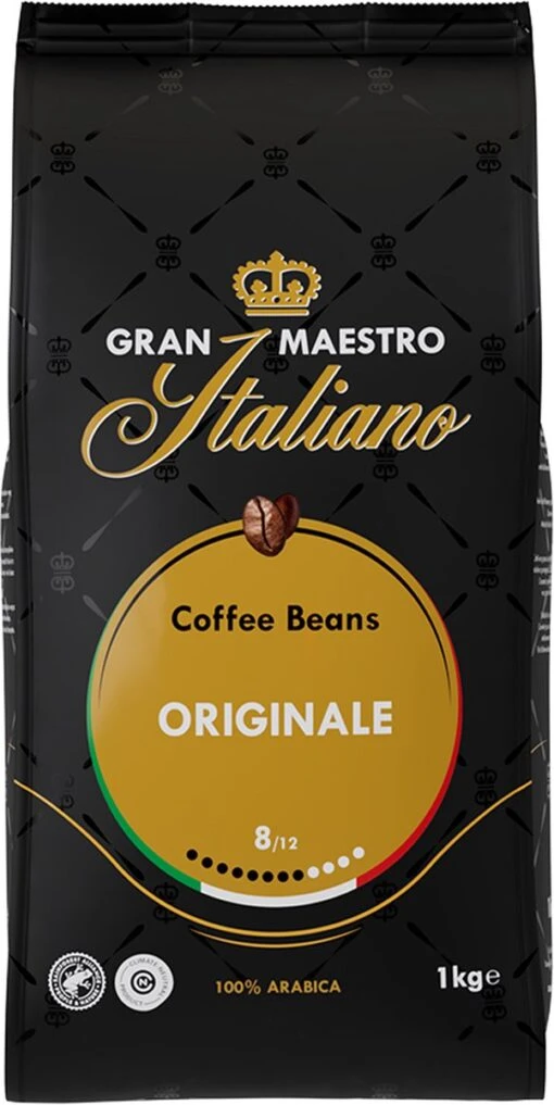 Gran Maestro Italiano - Orginale - Koffiebonen - Bonen Voor Espresso En Lungo - Arabica – 4 X 1kg -Koffiebenodigdheden Winkel 602x1200 1