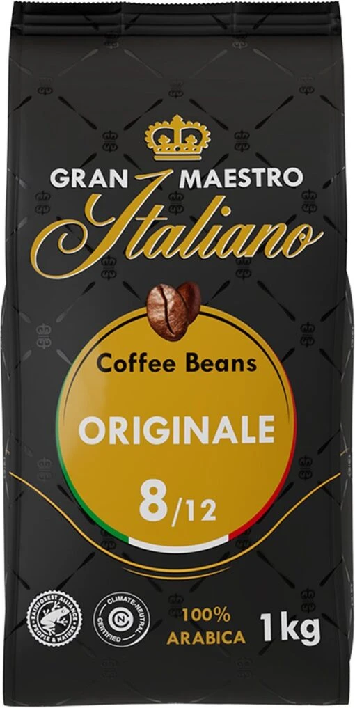 Gran Maestro Italiano - Orginale - Koffiebonen - Bonen Voor Espresso En Lungo - Arabica – 4 X 1kg -Koffiebenodigdheden Winkel 602x1200 2