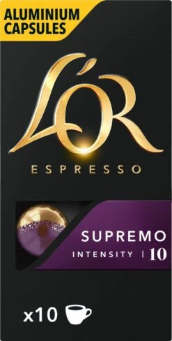 L'OR Espresso Supremo Koffiecups - Intensiteit 10/12 - 10 X 10 Capsules -Koffiebenodigdheden Winkel 607x1200 7