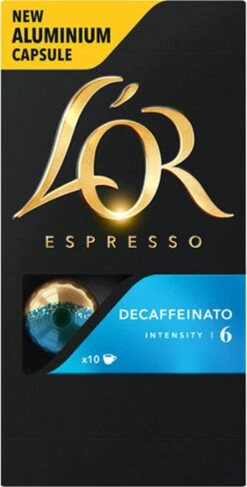 L'OR Espresso Decaffeinato Koffiecups - Intensiteit 6/12 - 10 X 10 Capsules -Koffiebenodigdheden Winkel 609x1200 1