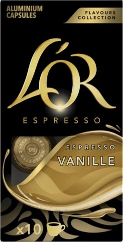 L'OR Espresso Vanille Koffiecups - 10 X 10 Capsules -Koffiebenodigdheden Winkel 612x1200