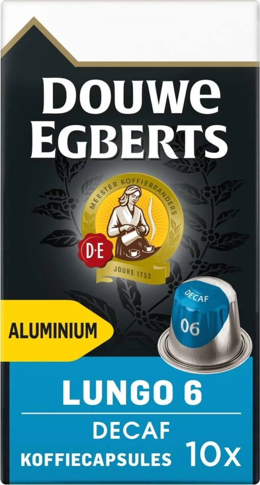 Douwe Egberts Lungo Decaf Koffiecups - Intensiteit 6/12 - 10 X 10 Capsules -Koffiebenodigdheden Winkel 643x1200 1