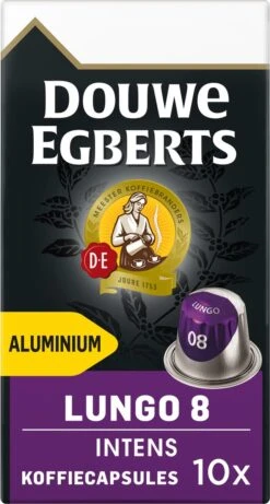 Douwe Egberts Lungo Intens Koffiecups - Intensiteit 8/12 - 10 X 10 Capsules -Koffiebenodigdheden Winkel 643x1200