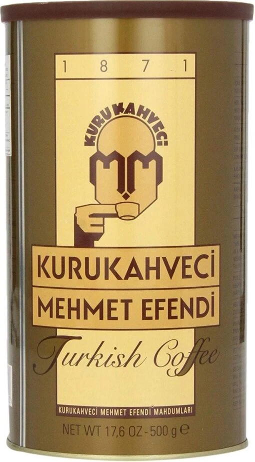 Turkse Koffie Kurukahveci Mehmet Efendi 500 Gram Gemalen Koffie -Koffiebenodigdheden Winkel 663x1200 1