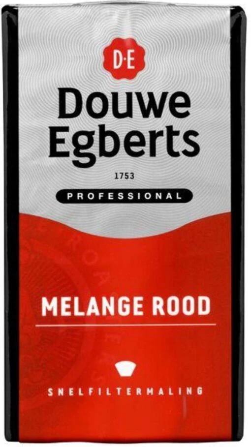 Koffie Douwe Egberts Snelfiltermaling Melange Rood 500gr - 6 Stuks -Koffiebenodigdheden Winkel 673x1200 2