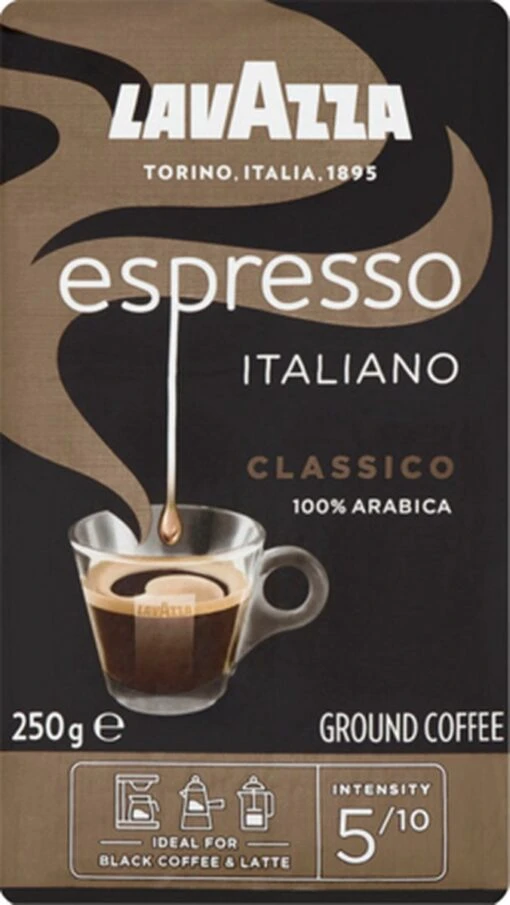 Lavazza Espresso Italiano Classico Gemalen / Filterkoffie - 8 X 250 Gram -Koffiebenodigdheden Winkel 676x1200 2