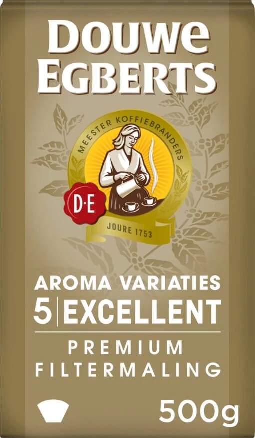 Douwe Egberts Excellent Filterkoffie - 6 X 500 Gram -Koffiebenodigdheden Winkel