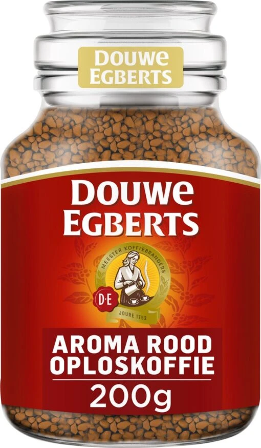 Douwe Egberts Aroma Rood Oploskoffie - 6 X Pot Van 200 Gram -Koffiebenodigdheden Winkel