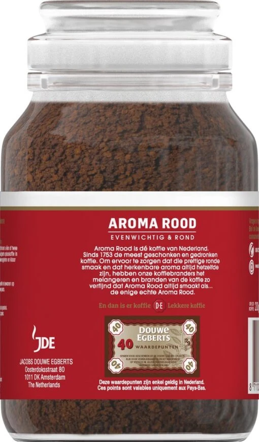 Douwe Egberts Aroma Rood Oploskoffie - 6 X Pot Van 200 Gram -Koffiebenodigdheden Winkel